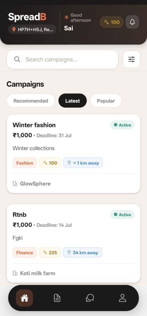 SpreadB Active Campaigns Feed