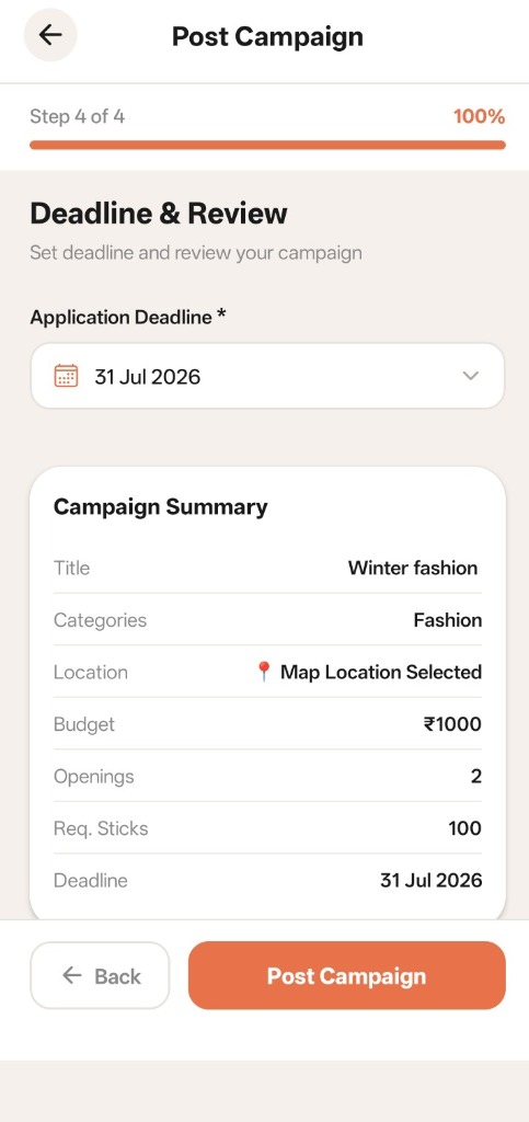 SpreadB Post Campaign Step 4