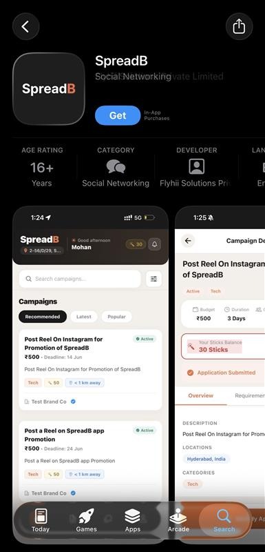 SpreadB on Apple App Store